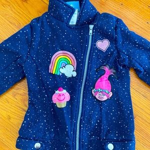 Girls Trolls side zip sweatshirt size 4t